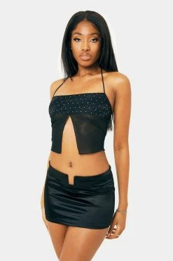 SOLADO Rhinestone Mesh Splicing Split Hem Crop Top -SOLADO Shop jpeg 7e7777e9 37ae 408f 9e5c e3a1bcca630e 1800x1800