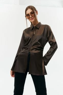 Solado Satin Button Front Ruched Long Sleeve Shirt -SOLADO Shop jpeg 838102b3 34f3 40e4 986a feb6a0f2cd2d 1800x1800