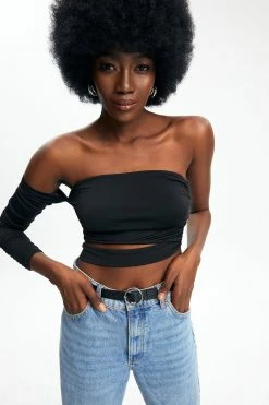 Solado Cut Out Off Shoulder Long Sleeve Blouse