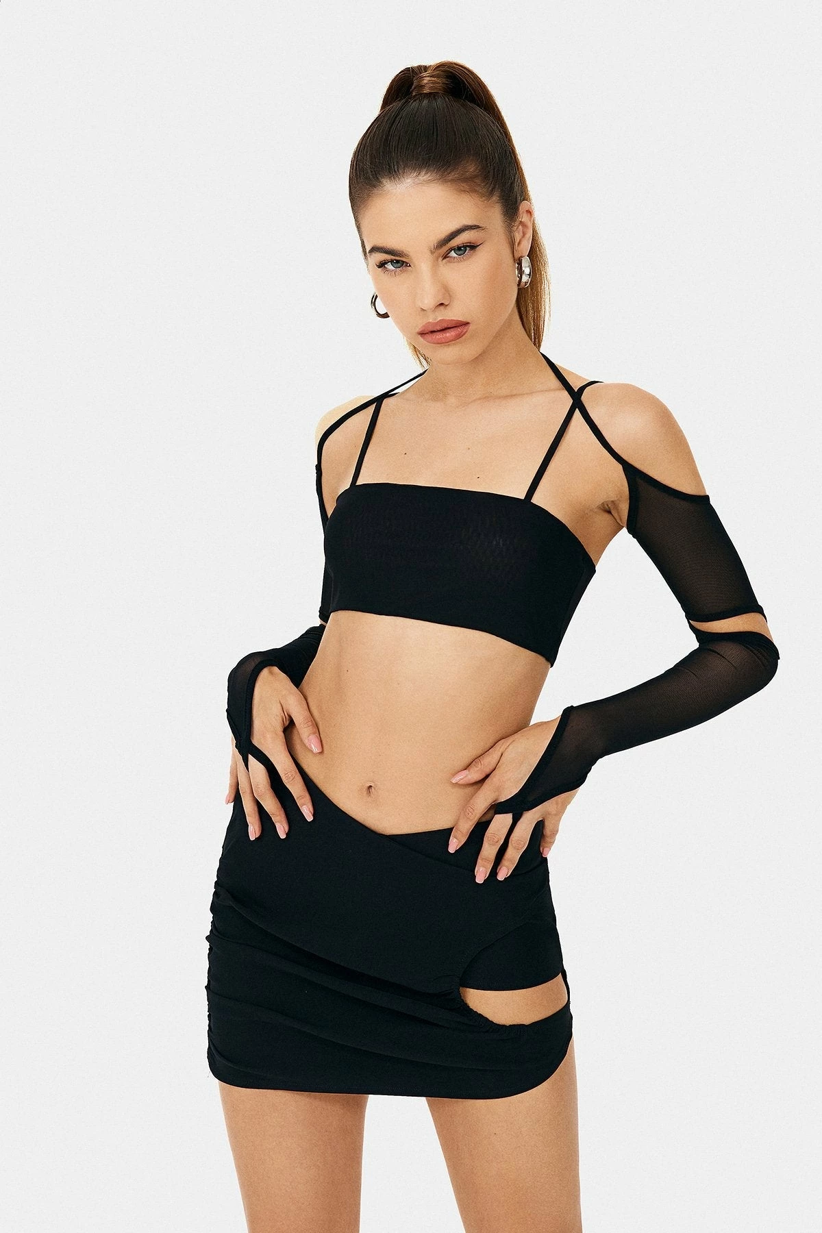 SOLADO Two Piece Backless Mesh Long Sleeve Top 7 SOLADO Two Piece Backless Mesh Long Sleeve Top - Image 5