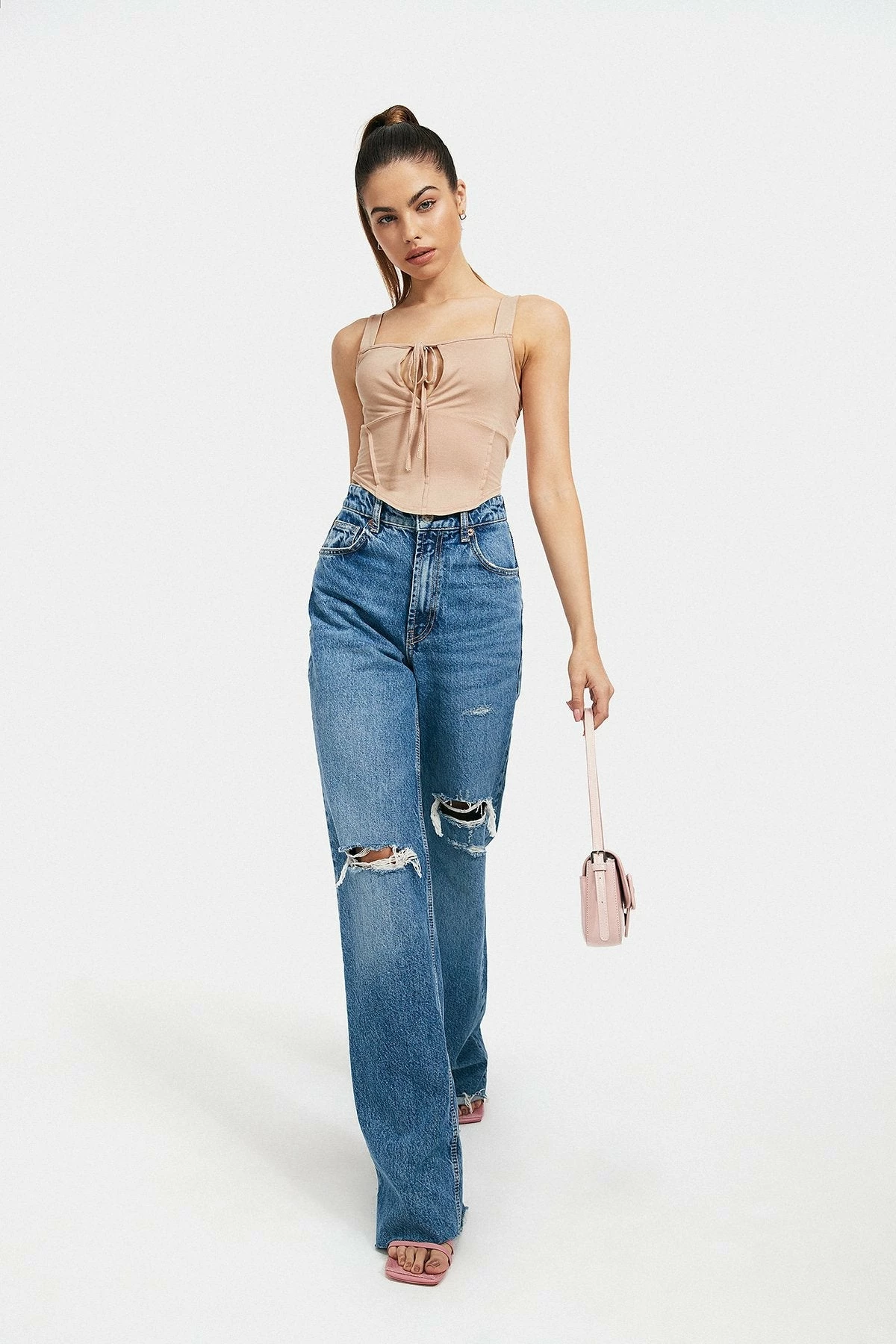 Solado Tie Front Curved Hem Backless Crop Top 6 Solado Tie Front Curved Hem Backless Crop Top - Image 4