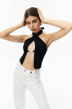 Solado Solid Halter Neck Metallic Buckle Crop Top 9 Solado Solid Halter Neck Metallic Buckle Crop Top -SOLADO Shop jpeg 8a85a00f 833f 43fa acba 2d0da3c16605 1800x1800