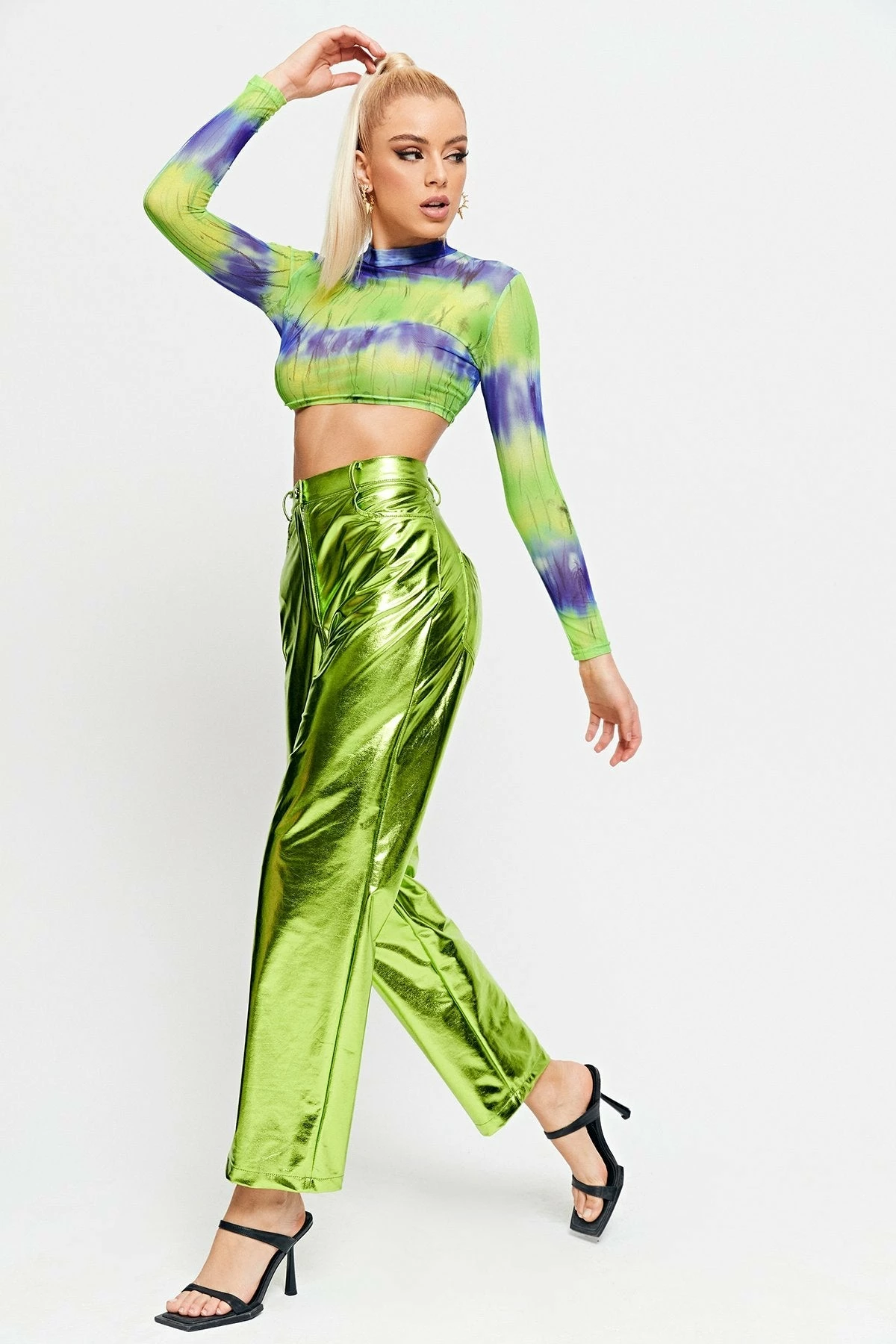 Solado Colorblock Abstract Print Mesh Long Sleeve Top 8 Solado Colorblock Abstract Print Mesh Long Sleeve Top - Image 6