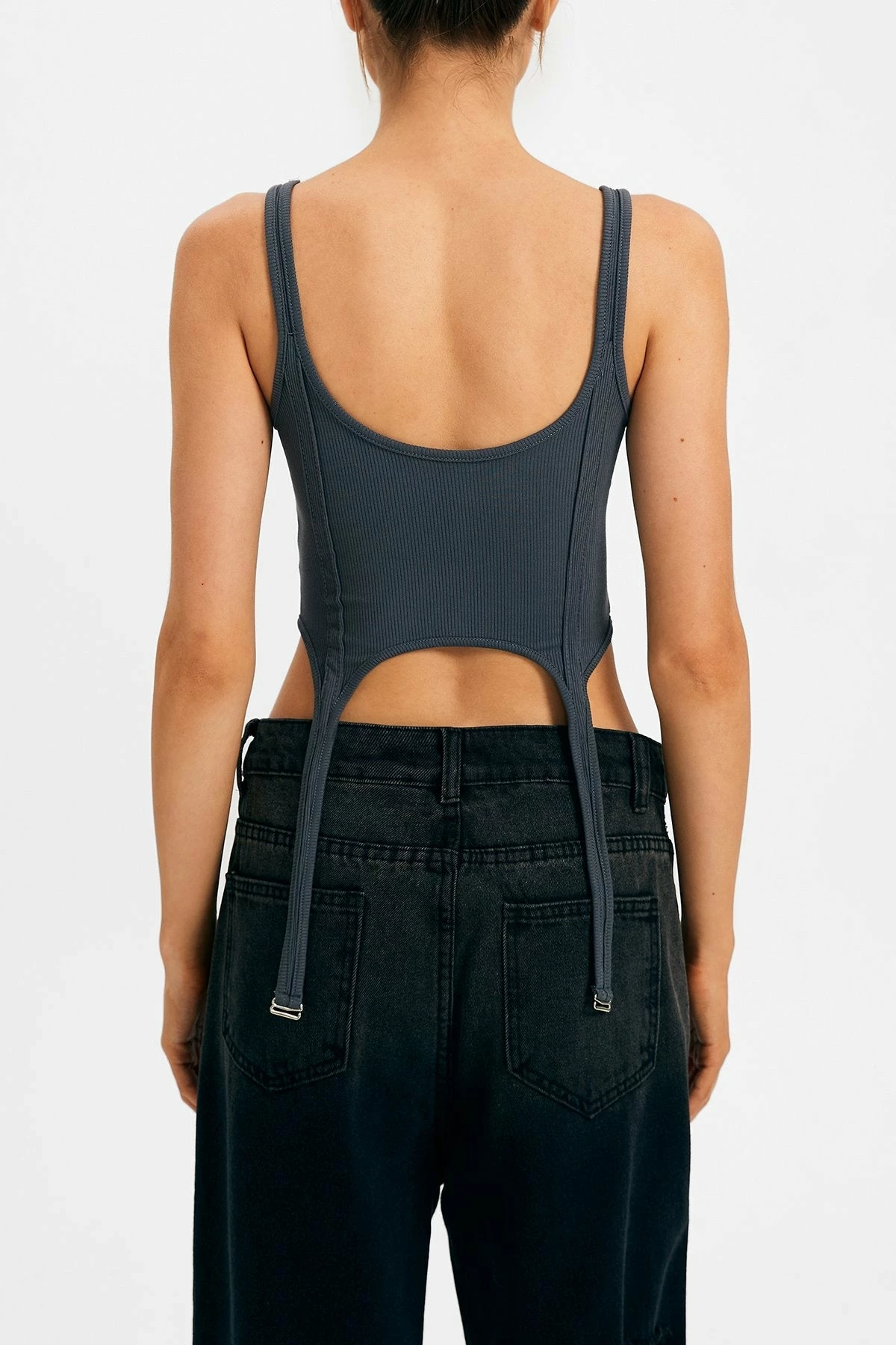 Solado Asymmetrical Hem Boning Ribbed Tank Top 9 Solado Asymmetrical Hem Boning Ribbed Tank Top - Image 7