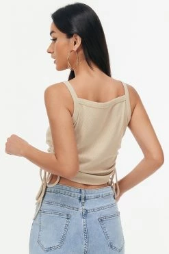 Alternative view of Solado Ribbed Drawstring Ruched Crop Top