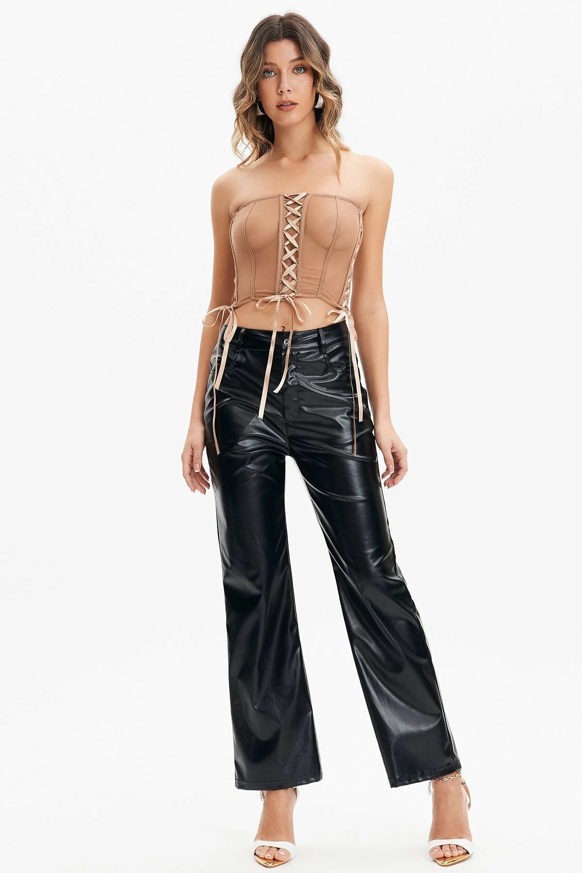Solado Mesh Lace Up Tube Crop Top 6 Solado Mesh Lace Up Tube Crop Top - Image 4