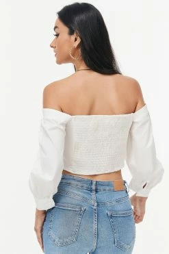 Alternative view of Solado Off Shoulder Puff Sleeve Crop Top