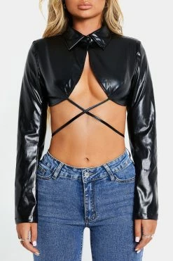 SOLADO Lapel Neck Cross Tie PU Leather Crop Top 14 SOLADO Lapel Neck Cross Tie PU Leather Crop Top -SOLADO Shop jpeg 8ff32e3e 90b4 499c a513 9e02865c6e83 1800x1800