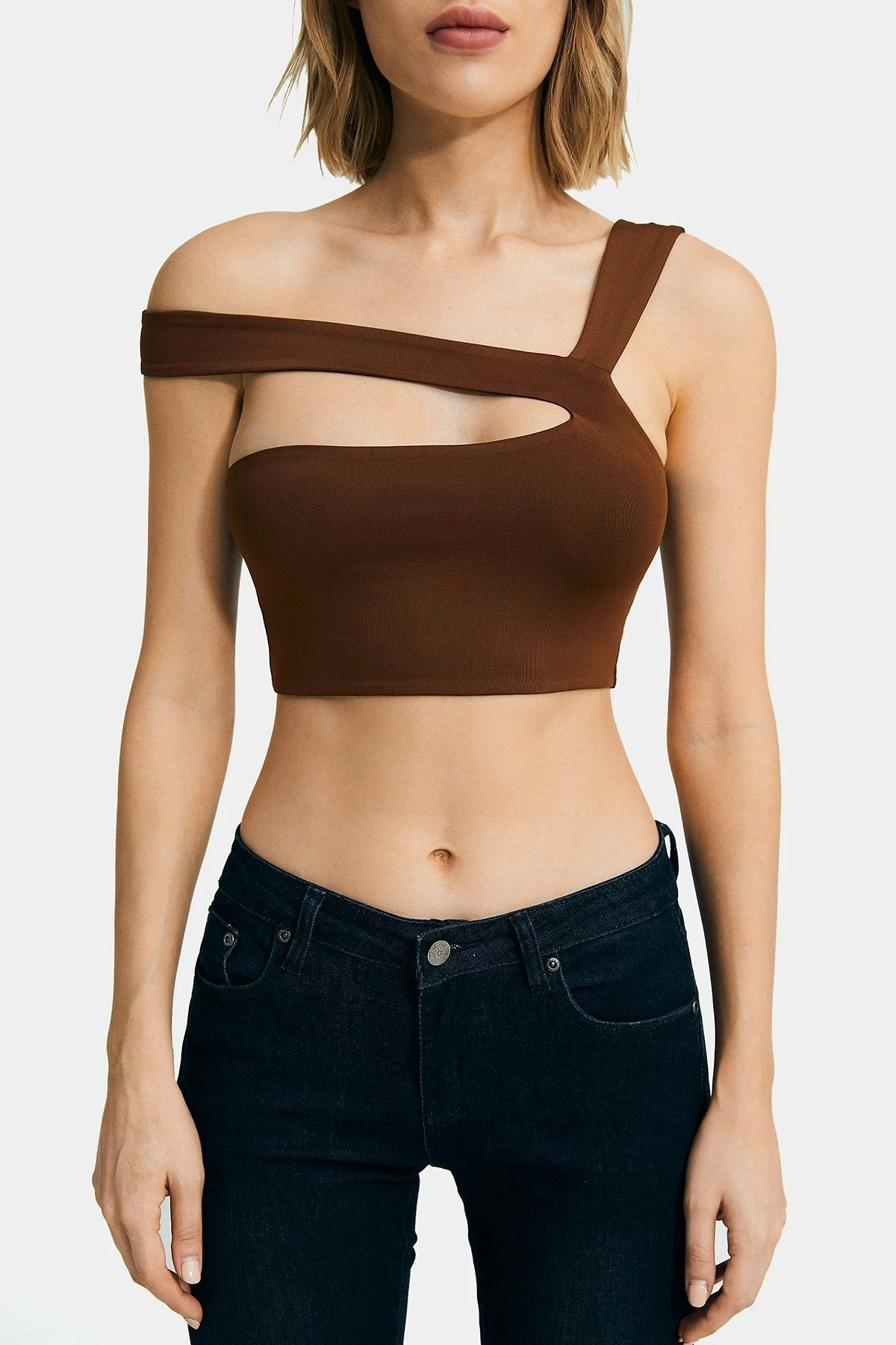 SOLADO Cut Out Asymmetrical Neck Cold Shoulder Corset Top 8 SOLADO Cut Out Asymmetrical Neck Cold Shoulder Corset Top - Image 6