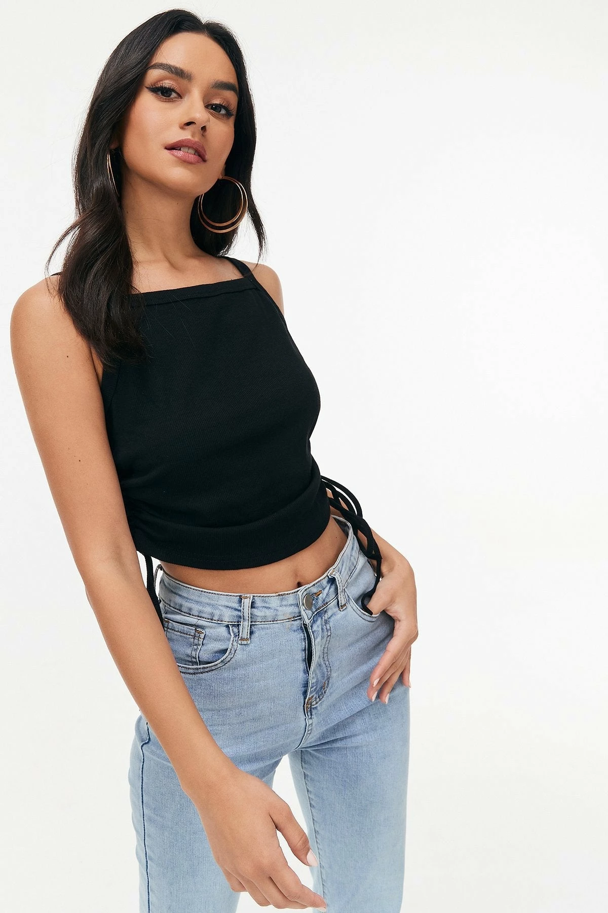 Solado Ribbed Drawstring Ruched Crop Top 9 Solado Ribbed Drawstring Ruched Crop Top - Image 7