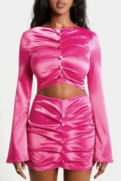 SOLADO Satin Button Decor Ruched Long Sleeve Top -SOLADO Shop jpeg 961c4a27 3e82 4caf 8e37 3ed75d09e66b 1800x1800