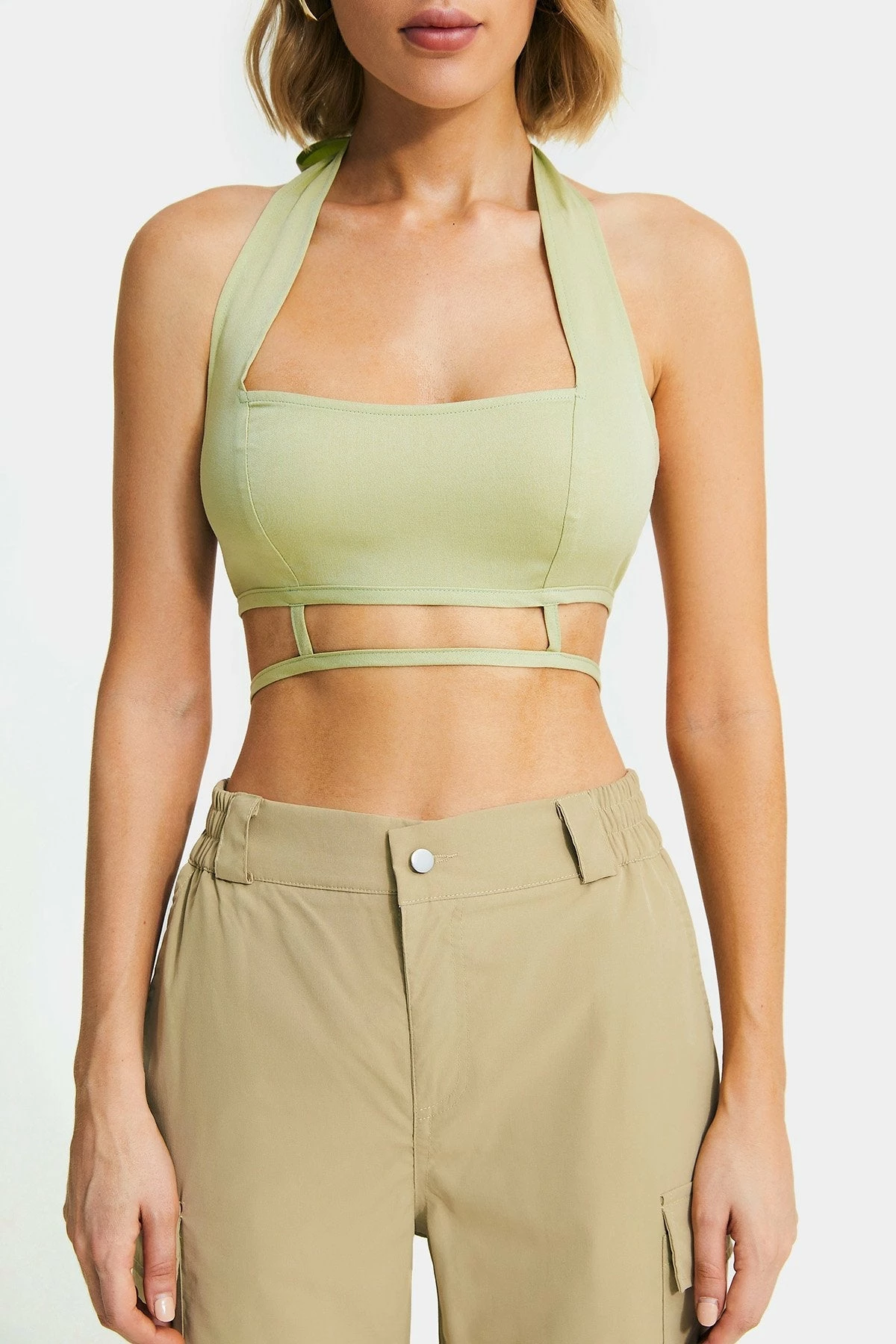 SOLADO Halter Neck Cut Out Tie Open Back Crop Top 8 SOLADO Halter Neck Cut Out Tie Open Back Crop Top - Image 6