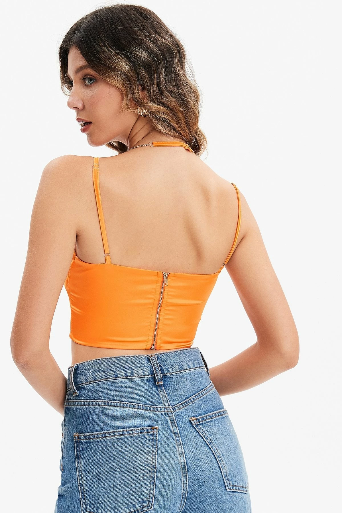 Solado Cowl Neck Boning Zip Back Crop Top 4 Solado Cowl Neck Boning Zip Back Crop Top - Image 2
