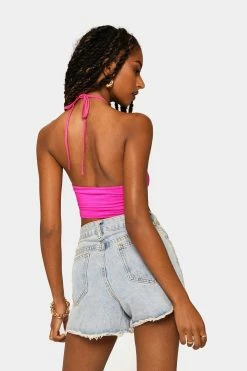 Alternative view of SOLADO Halter Neck Cut Out Tie Backless Corset Top