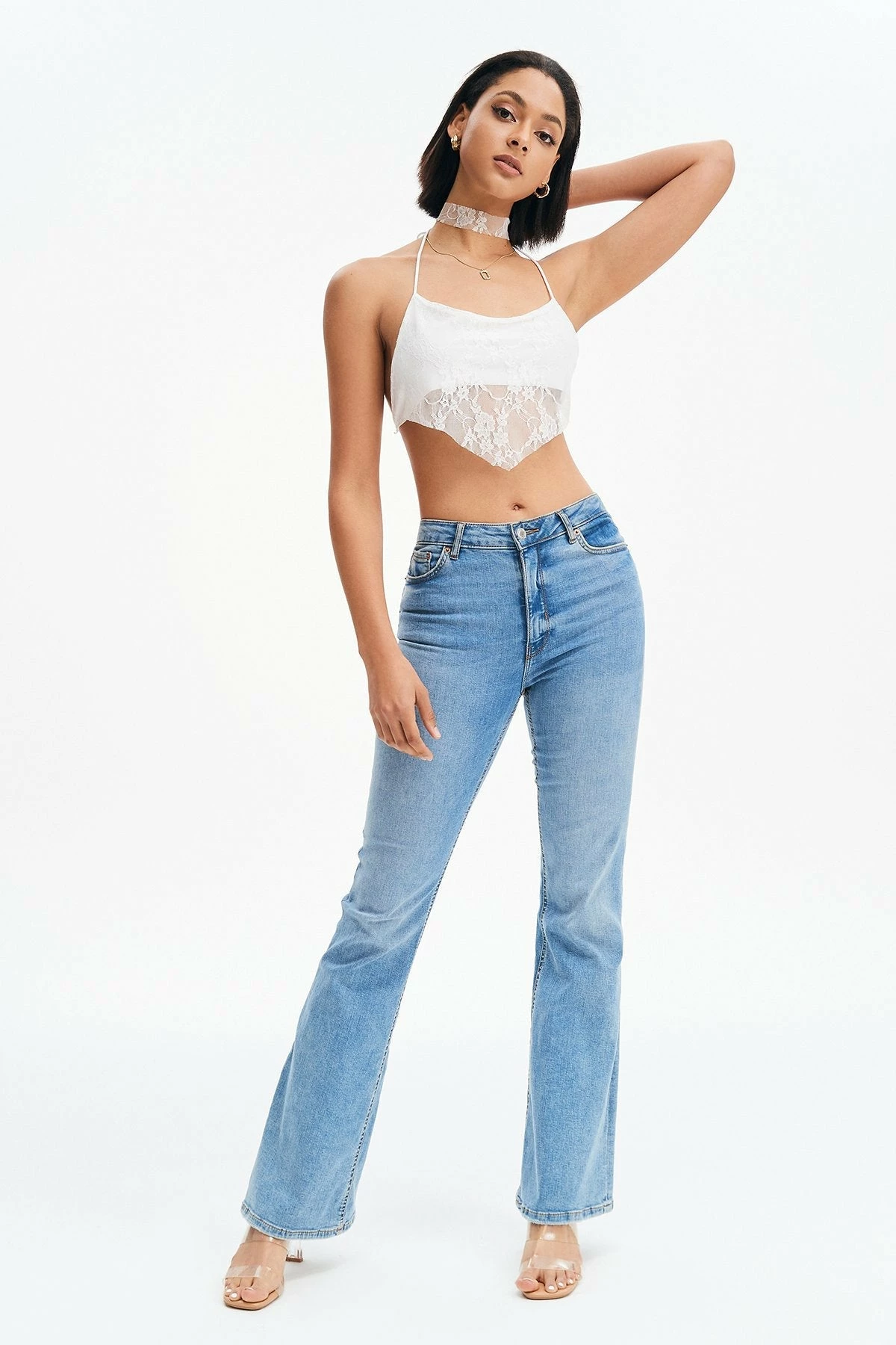Solado Lace Backless Halter Neck Crop Top 6 Solado Lace Backless Halter Neck Crop Top - Image 4