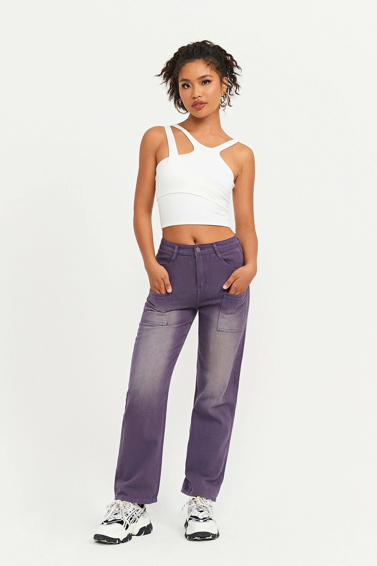 Solado Solid Asymmetrical Neck Crop Top 7 Solado Solid Asymmetrical Neck Crop Top - Image 5
