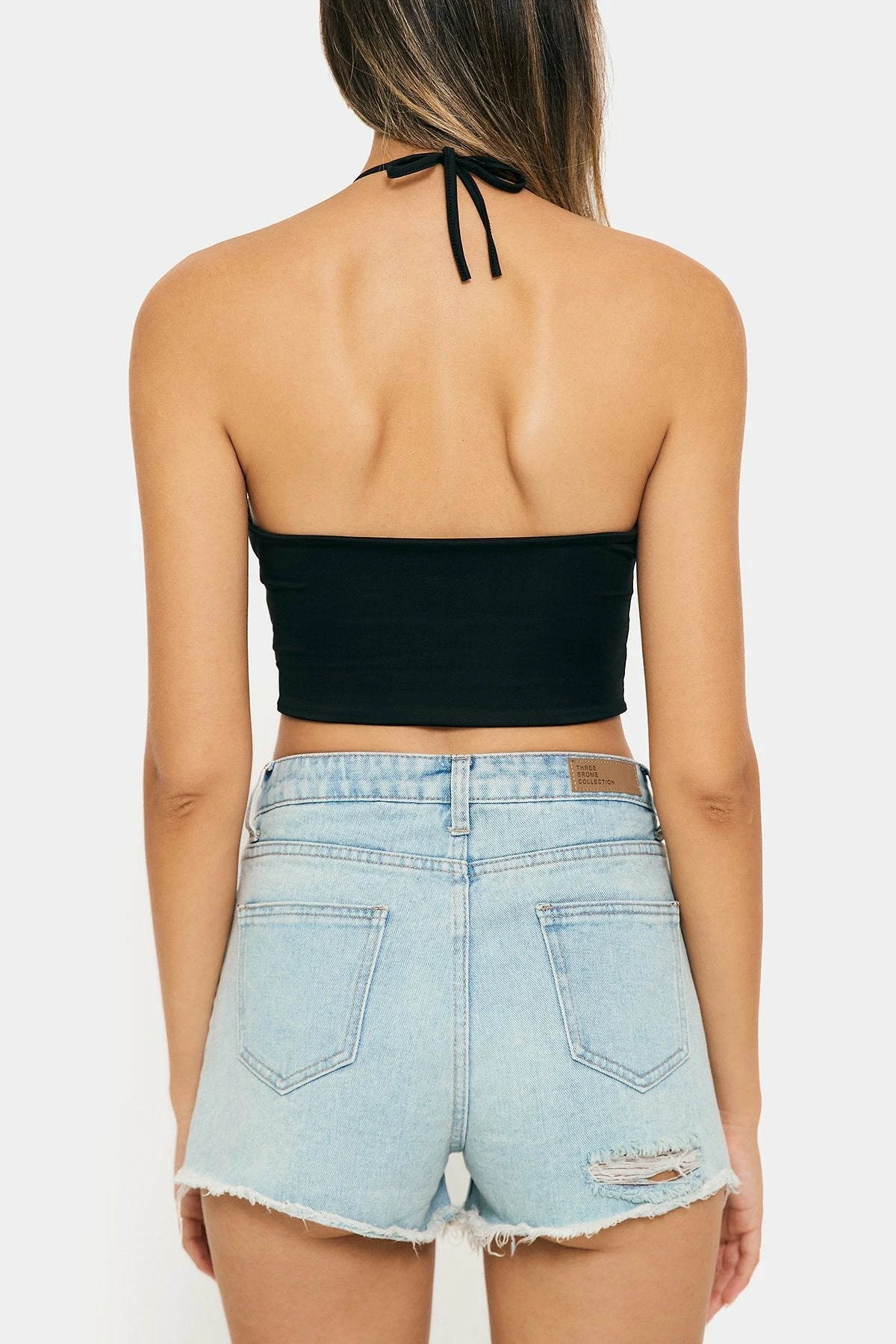 Solado Ruched Drawstring Cut Out Backless Solid Crop Top 9 Solado Ruched Drawstring Cut Out Backless Solid Crop Top - Image 7