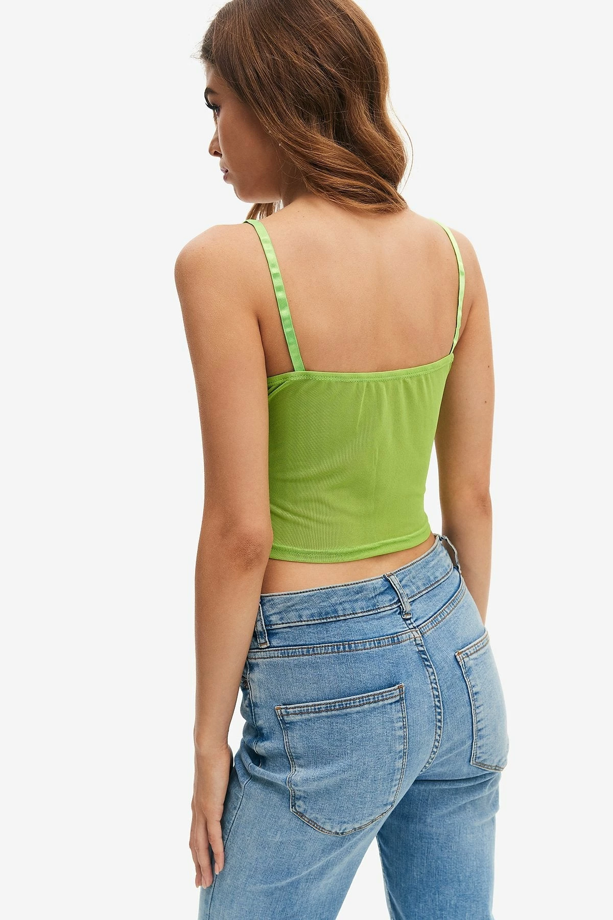 Solado Lace Trim Mesh Backless Cami Crop Top 4 Solado Lace Trim Mesh Backless Cami Crop Top - Image 2