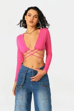Solado Plunging Neck Cross Tie Long Sleeve Crop Top -SOLADO Shop jpeg a09878c7 d45e 47fd bb3c 0eab35b0aab2 1800x1800