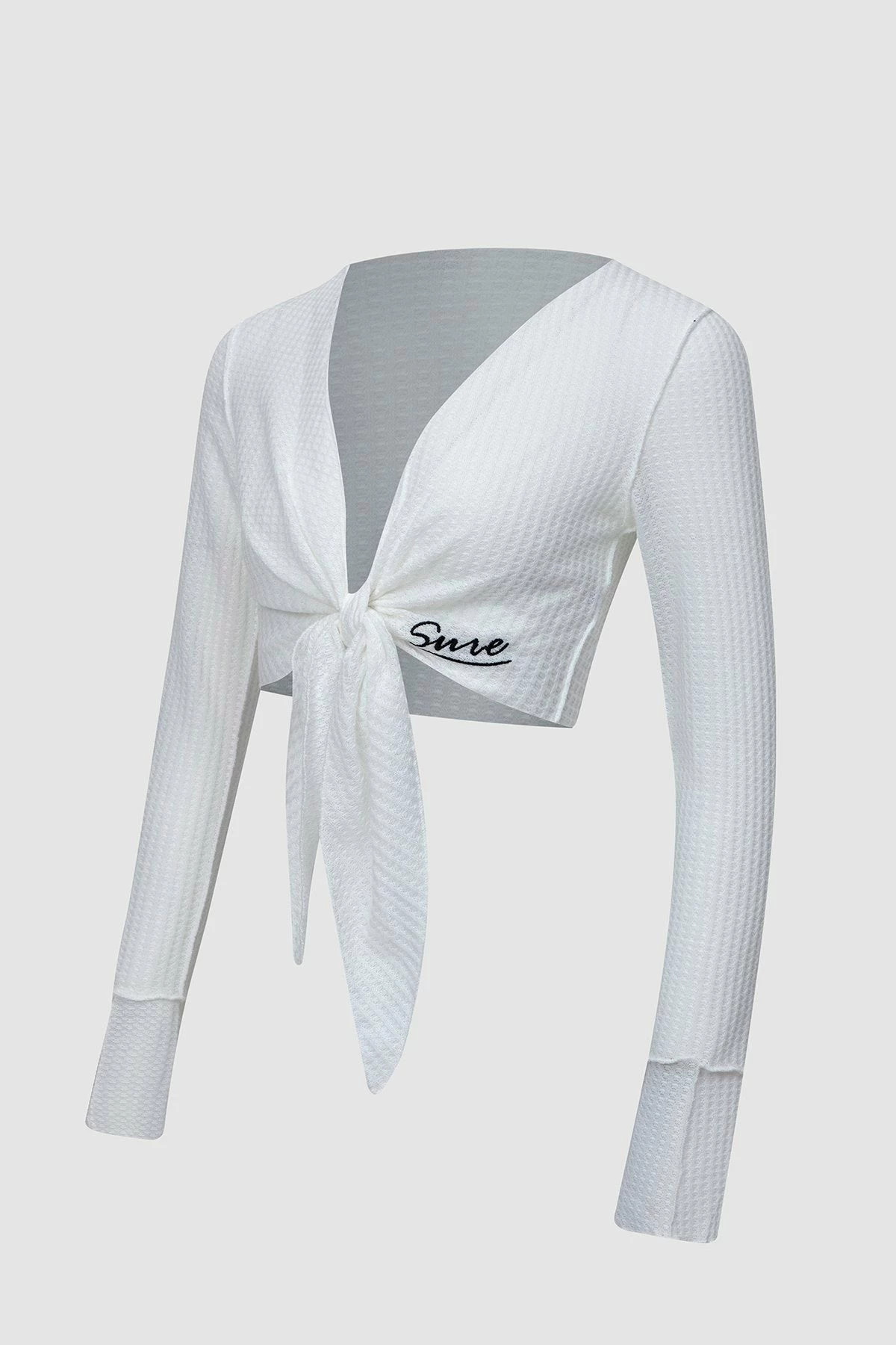 Solado V Neck Tie Waist Solid Long Sleeve Top 8 Solado V Neck Tie Waist Solid Long Sleeve Top - Image 6