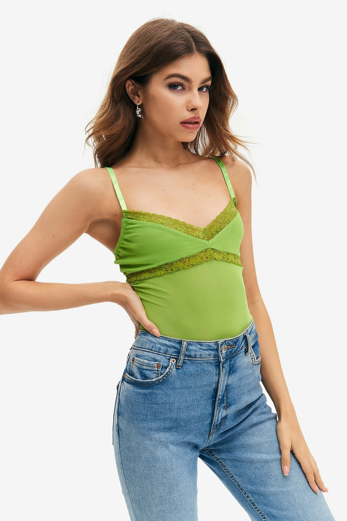 Solado Lace Trim Mesh Backless Cami Crop Top 5 Solado Lace Trim Mesh Backless Cami Crop Top - Image 3