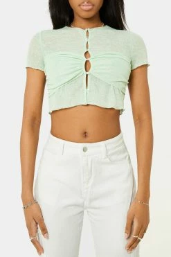 SOLADO Button Front Lettuce Trim Short Sleeve Crop Top -SOLADO Shop jpeg a3d46d2b 85e9 4b09 8174 d2e3ea948676 1800x1800