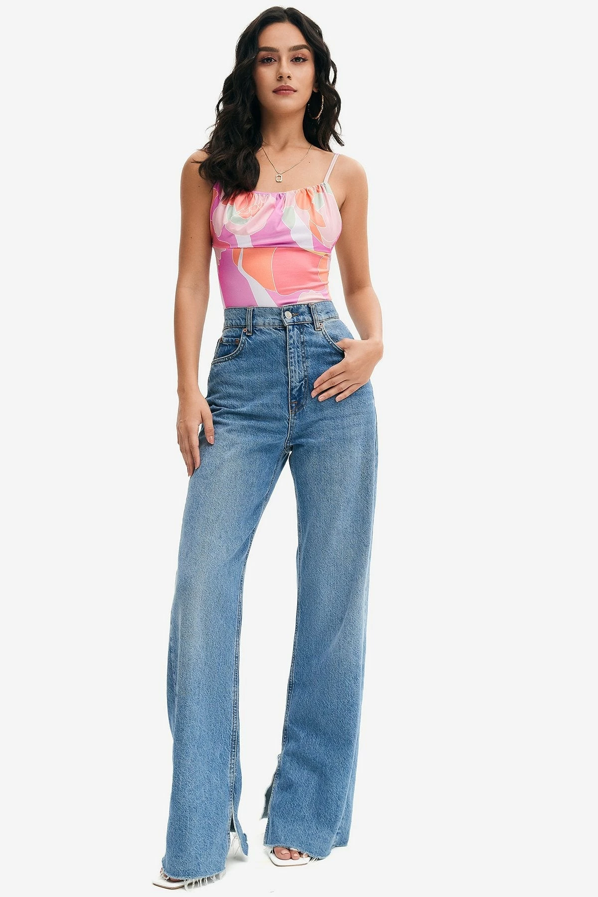 Solado Floral Print Ruched Backless Cami Crop Top 6 Solado Floral Print Ruched Backless Cami Crop Top - Image 4