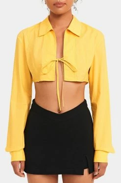 SOLADO Lapel Neck Tie Front Solid Long Sleeve Top -SOLADO Shop jpeg a62cd98c 37a4 47cd b5fc 1d0bd93f35d9 1800x1800