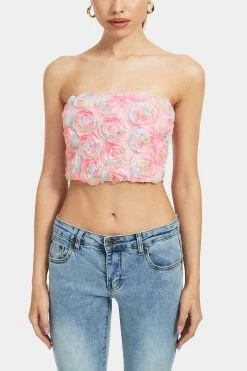 Solado Gradient 3D Flower Mesh Tube Shirred Crop Top 14 Solado Gradient 3D Flower Mesh Tube Shirred Crop Top -SOLADO Shop jpeg a7106cfc 93f9 4e93 a0ac 3f01f2735d6d 1800x1800