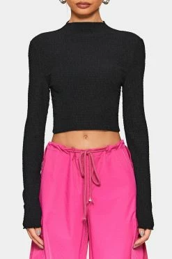 SOLADO Mock Neck Pleat Textured Long Sleeve Crop Top 14 SOLADO Mock Neck Pleat Textured Long Sleeve Crop Top -SOLADO Shop jpeg a72a97ca 1498 4b61 8dfd 1b67006a24f2 1800x1800