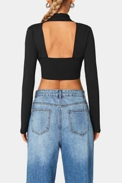 SOLADO Cross Wrap Tie Detail Backless Long Sleeve Top 15 SOLADO Cross Wrap Tie Detail Backless Long Sleeve Top -SOLADO Shop jpeg a80a6277 2cfb 4228 8285 90cf25c75f24 1800x1800