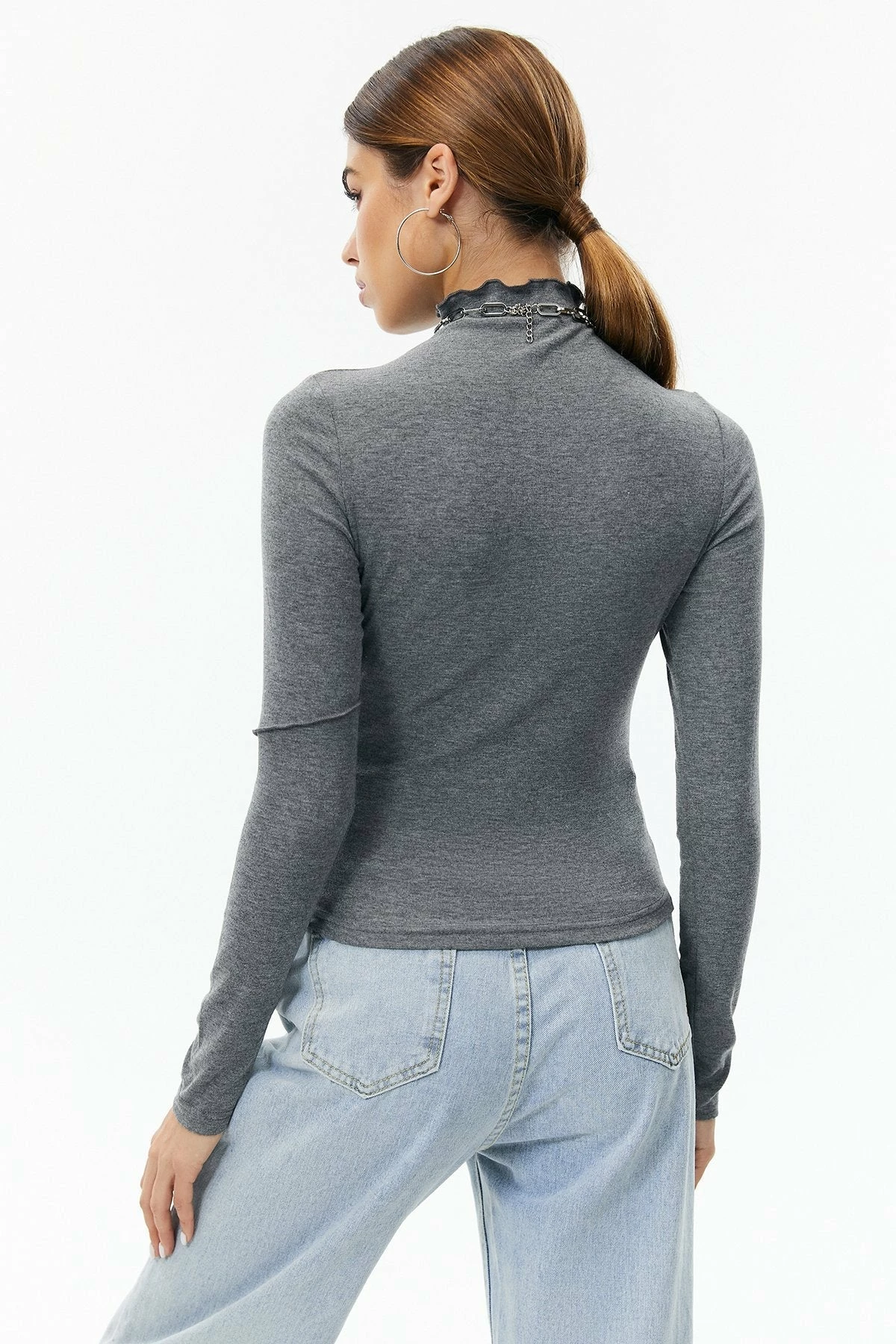 Solado Mock Neck Seam Detail Long Sleeve Top 4 Solado Mock Neck Seam Detail Long Sleeve Top - Image 2