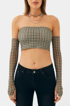 SOLADO Mesh Plaid Off Shoulder Corset Top With Oversleeve -SOLADO Shop jpeg aacceb76 9b1b 43d1 b245 c29129bf7056 1800x1800