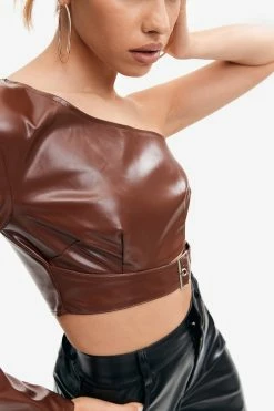 Solado One Sleeve Cut Out Buckled PU Leather Crop Top -SOLADO Shop jpeg b03bf17d d1d0 435d ba63 9f4ed094cff7 1800x1800