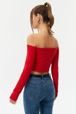 Solado Crop Off Shoulder Pleated Long Sleeve Top -SOLADO Shop jpeg b1443bfa 575f 401e 8500 178905cdb716 1800x1800