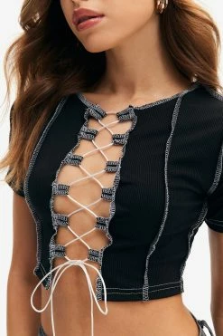 Solado Lace Up Short Sleeve Seam Detail Crop Top 11 Solado Lace Up Short Sleeve Seam Detail Crop Top -SOLADO Shop jpeg b1e494ec 5f9c 4ff2 b950 6bcb8107e982 1800x1800