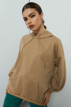 Solado Drawstring Elasticity Hem Hoodie