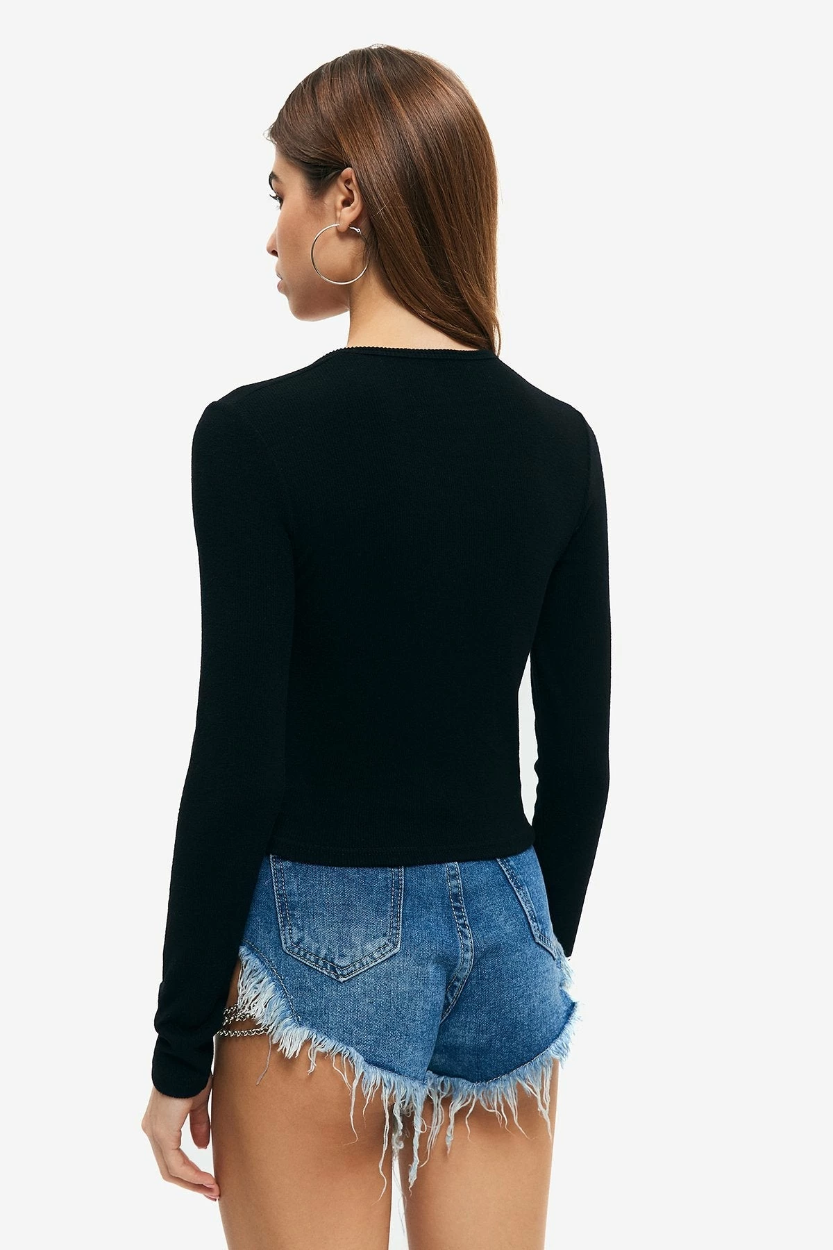 Solado Square Neck Hook And Eye Knitted Long Sleeve Top 4 Solado Square Neck Hook And Eye Knitted Long Sleeve Top - Image 2