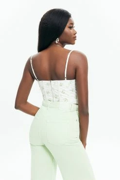 Alternative view of Solado Floral Print Asymmetrical Hem Cami Corset Top