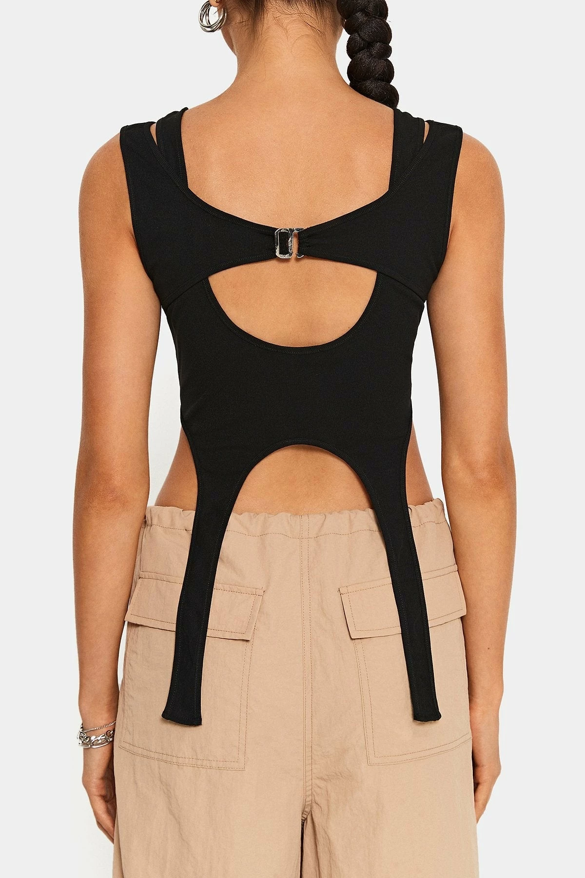 SOLADO 2 In 1 Cut Out Asymmetrical Hem Tank Top 9 SOLADO 2 In 1 Cut Out Asymmetrical Hem Tank Top - Image 7