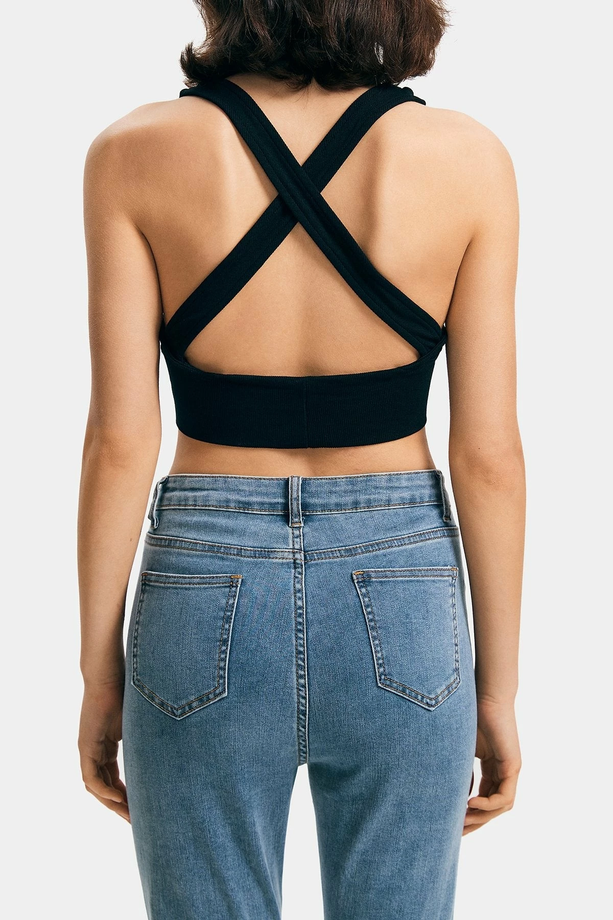 Solado Plunging Neck Cross Back Ribbed Tank Top 10 Solado Plunging Neck Cross Back Ribbed Tank Top - Image 8