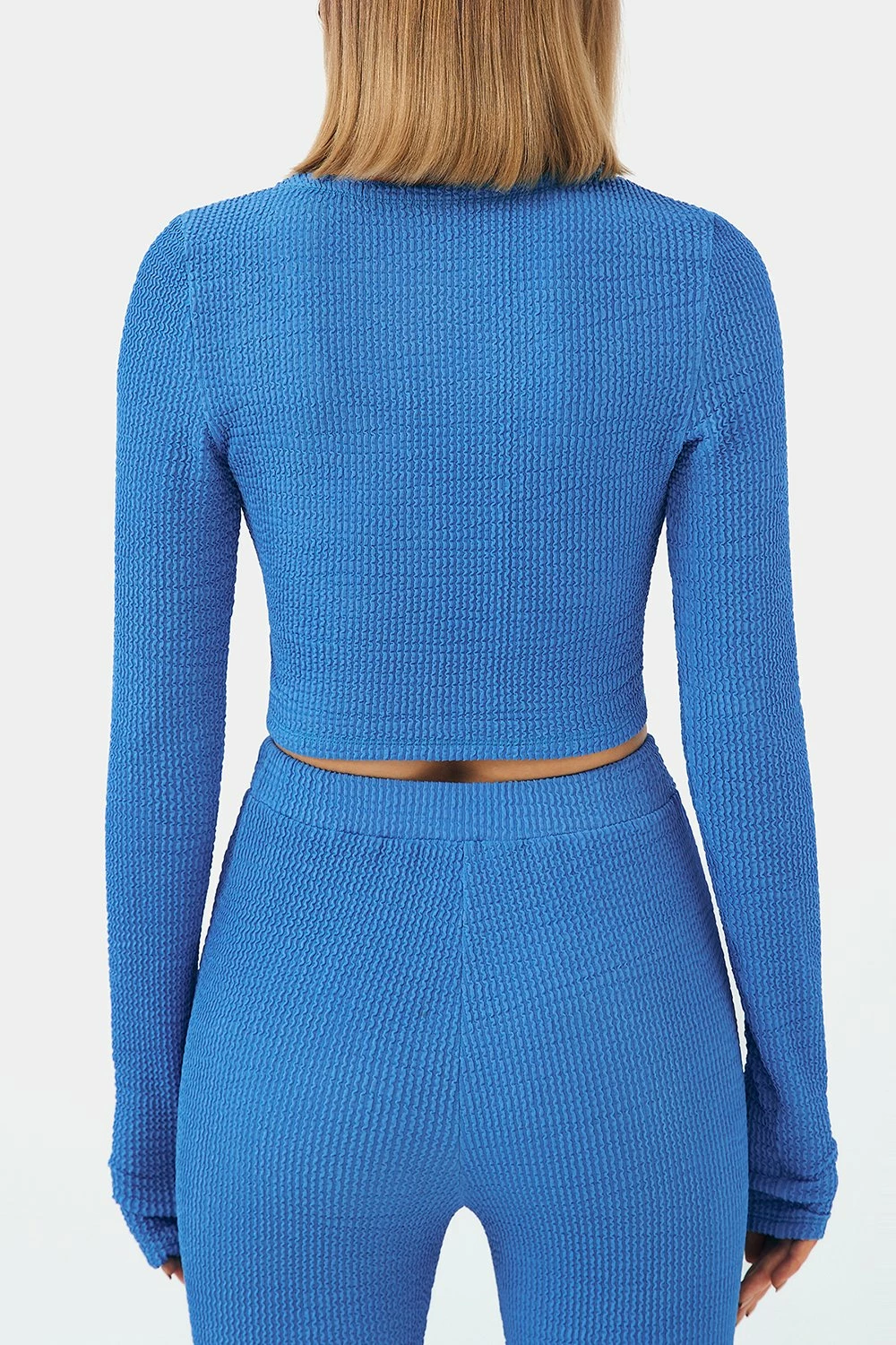 SOLADO Button Front Texture Long Sleeve Crop Top 9 SOLADO Button Front Texture Long Sleeve Crop Top - Image 7