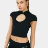 SOLADO Mock Neck Short Sleeve Cut Out Crop Top -SOLADO Shop jpeg b881cf29 ba40 48c7 8c3b cb580d873bb7 1800x1800