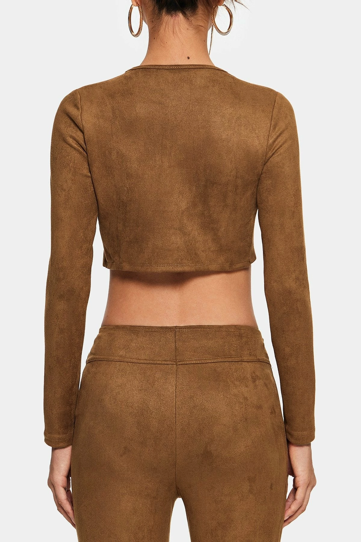 SOLADO Suede Asymmetrical Hem Long Sleeve Top 9 SOLADO Suede Asymmetrical Hem Long Sleeve Top - Image 7