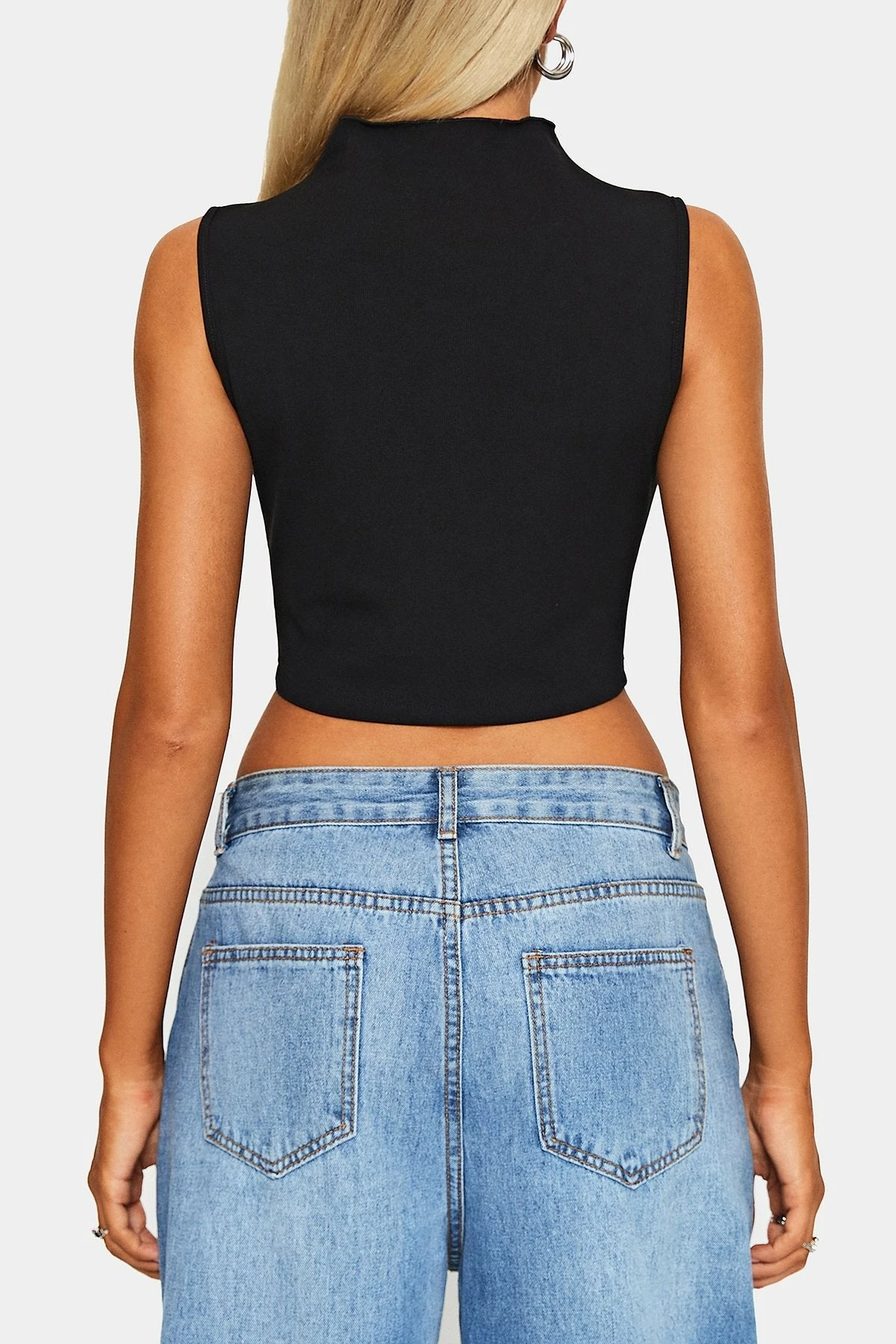 SOLADO High Neck Sleeveless Solid Tank Top 9 SOLADO High Neck Sleeveless Solid Tank Top - Image 7