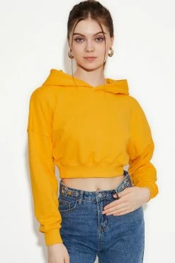 Solado Solid Long Sleeve Hooded Sweatshirt