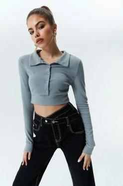 Solado Crop Button Front Long Sleeve Blouse 10 Solado Crop Button Front Long Sleeve Blouse -SOLADO Shop jpeg ba2e5b7f ced3 41b2 8654 fe7e2836975b 1800x1800