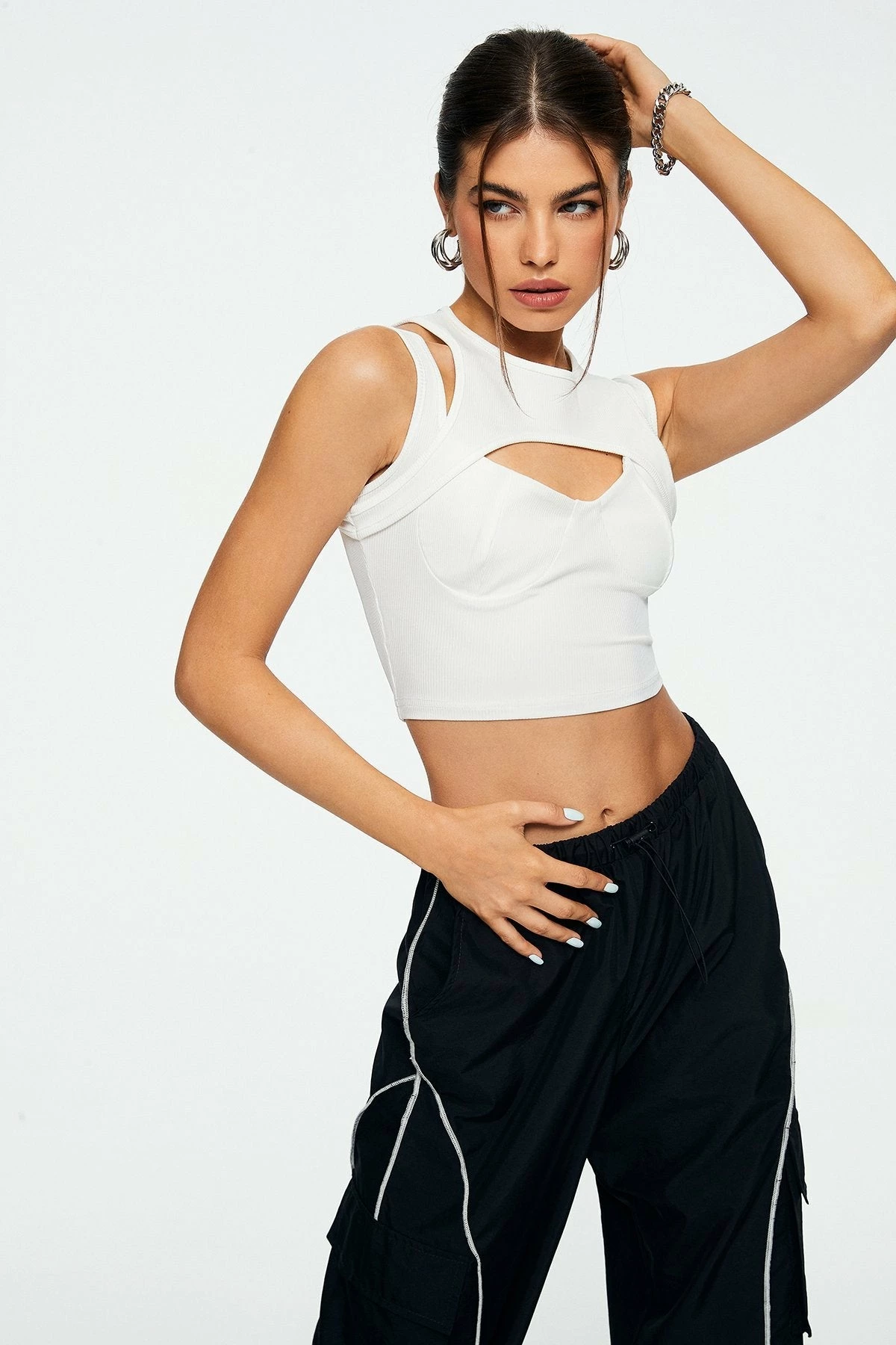 Solado 2 In 1 Cut Out Sleeveless Ribbed Tank Top 4 Solado 2 In 1 Cut Out Sleeveless Ribbed Tank Top - Image 2