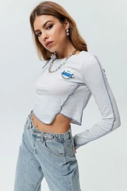 Solado Irregular Hem Stitched Trim Crop Long Sleeve Blouse Top 16 Solado Irregular Hem Stitched Trim Crop Long Sleeve Blouse Top -SOLADO Shop jpeg bd1801de 4866 4888 965a 0f35377c0cf2 1800x1800