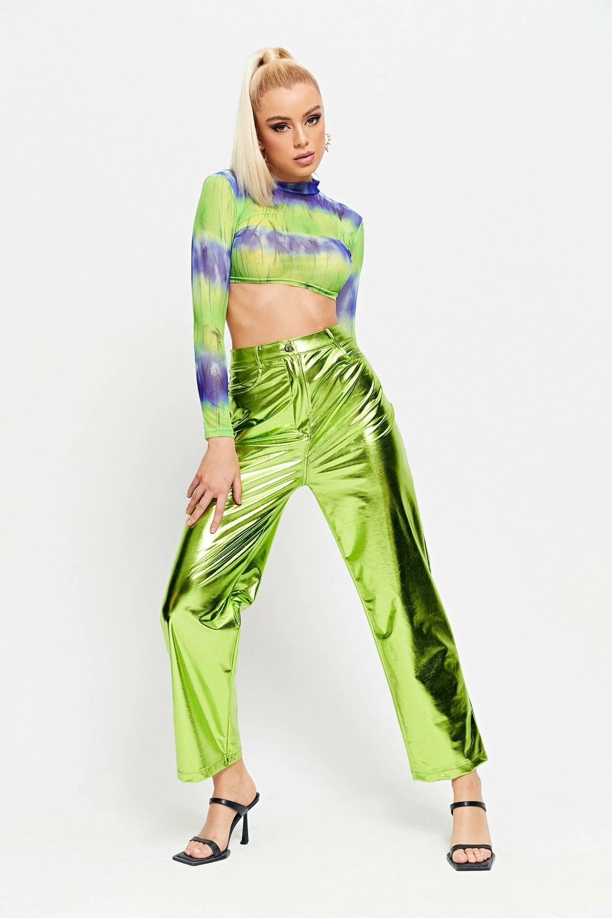 Solado Colorblock Abstract Print Mesh Long Sleeve Top 6 Solado Colorblock Abstract Print Mesh Long Sleeve Top - Image 4
